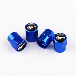 4 Pack Chrome Tire Valve Caps – Air Valve Stem Covers For Ford Mustang & More