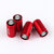 RED SPORT TIRE VALVE STEM CAPS LOGO WHITE FOR SUZUKI