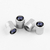 BLACK TIRE VALVE STEM CAPS FOR VOLVO R DESIGN