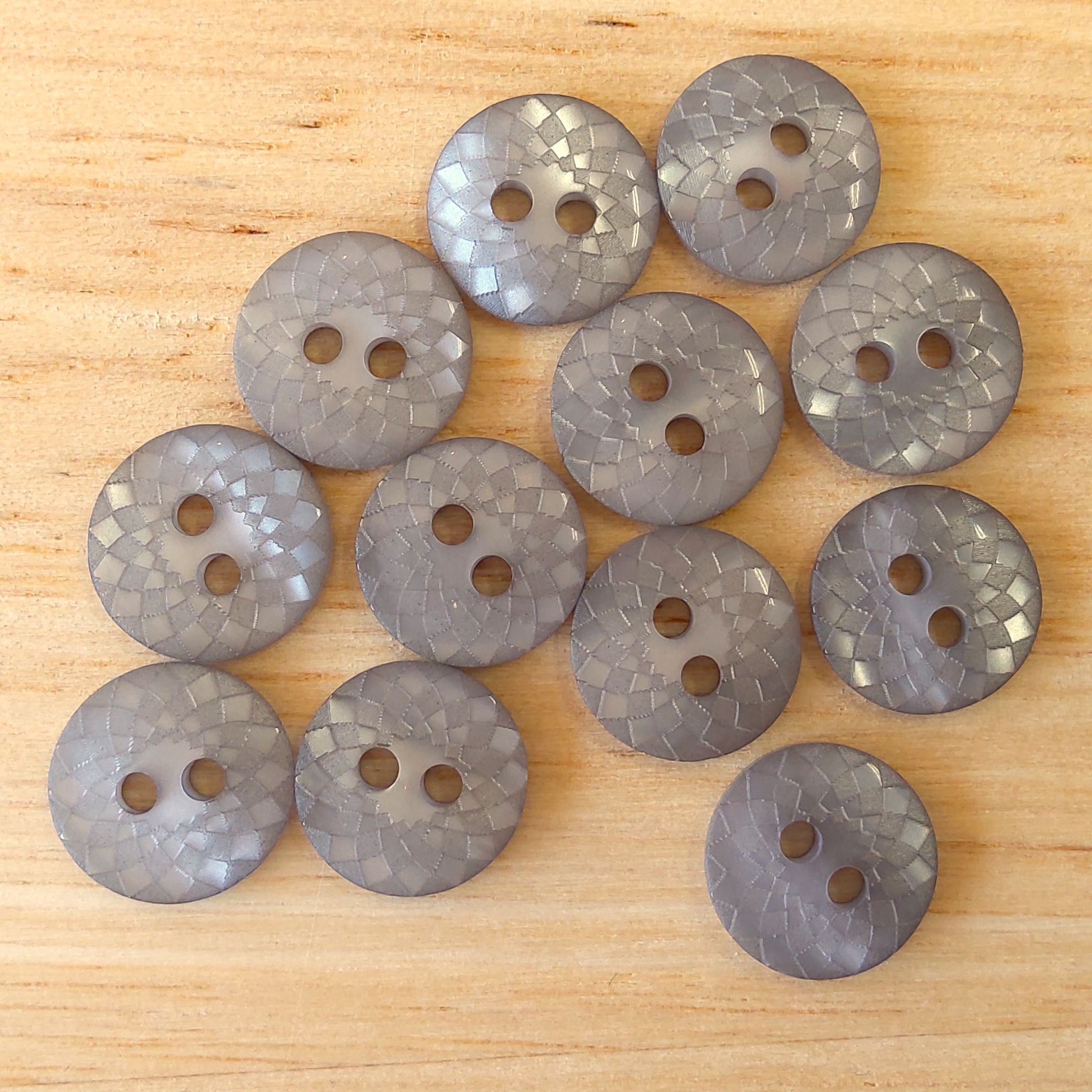 Boutons 13mm - gris
