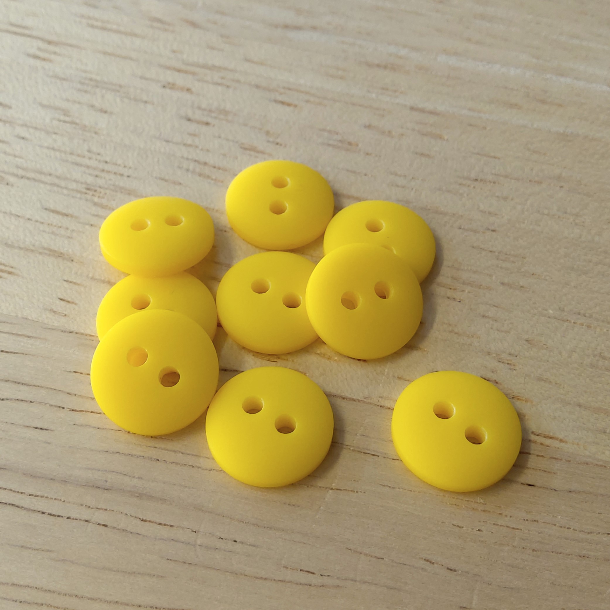 Boutons 12mm - Jaune poussin