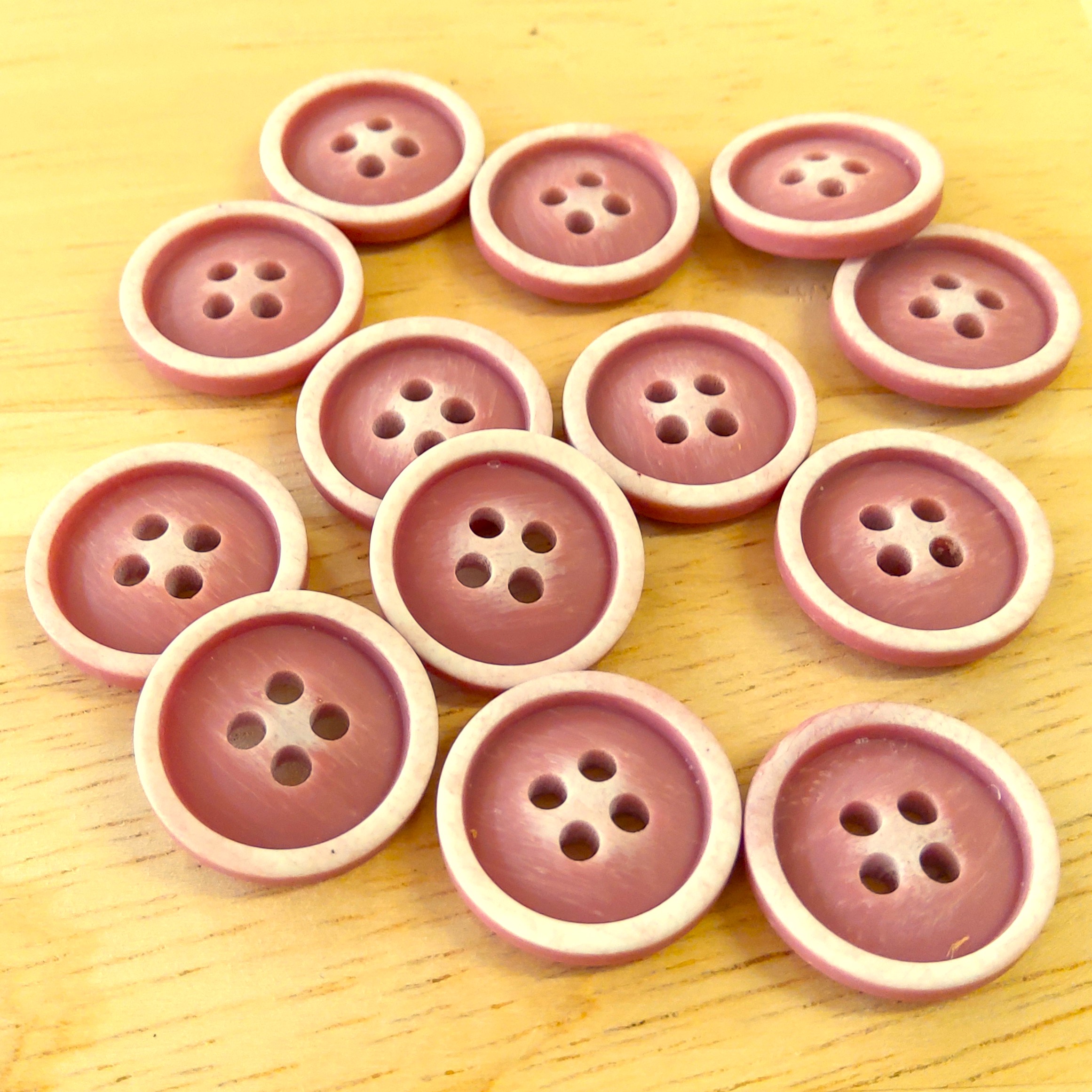 Boutons 17mm - Vieux rose