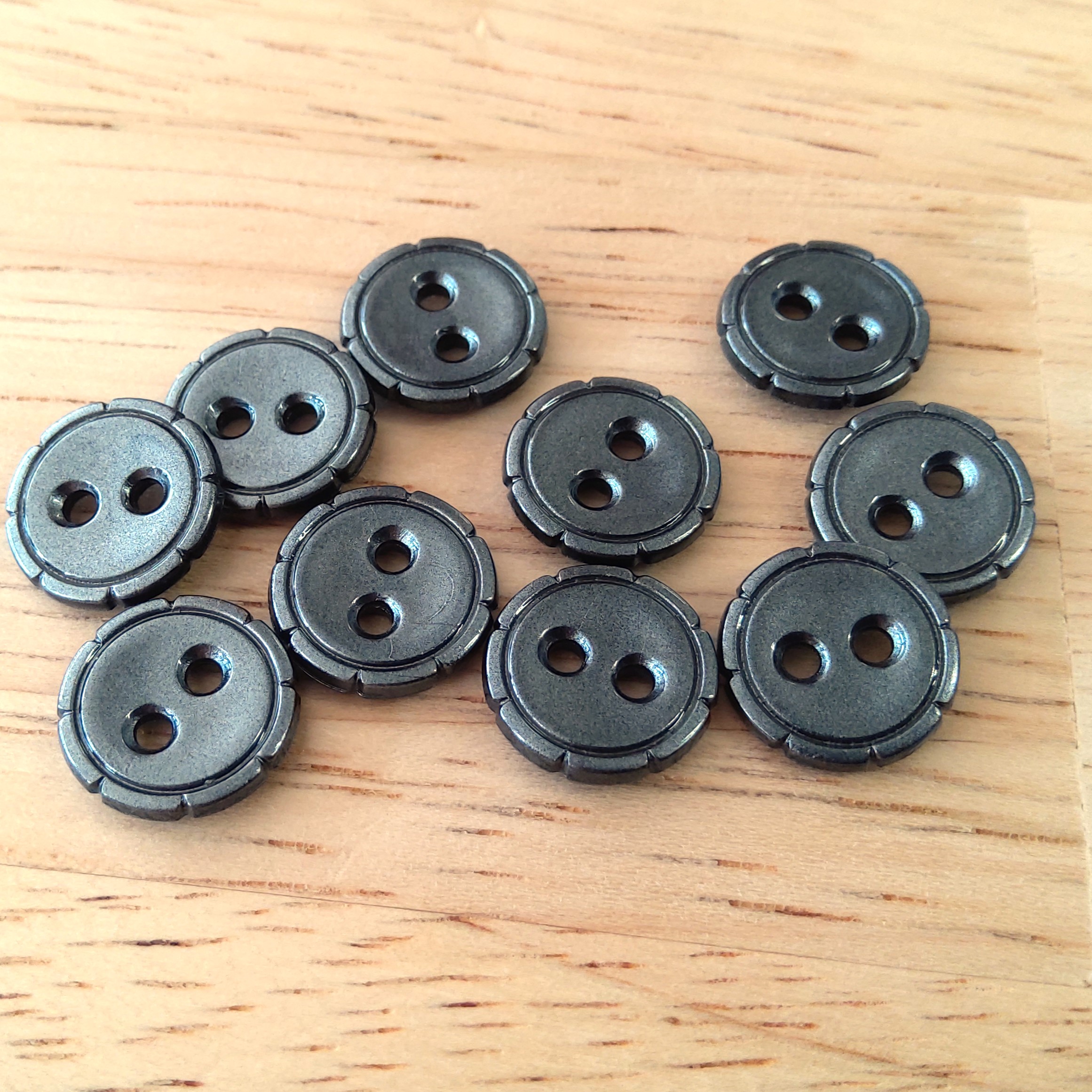 Boutons 11mm - Gris anthracite