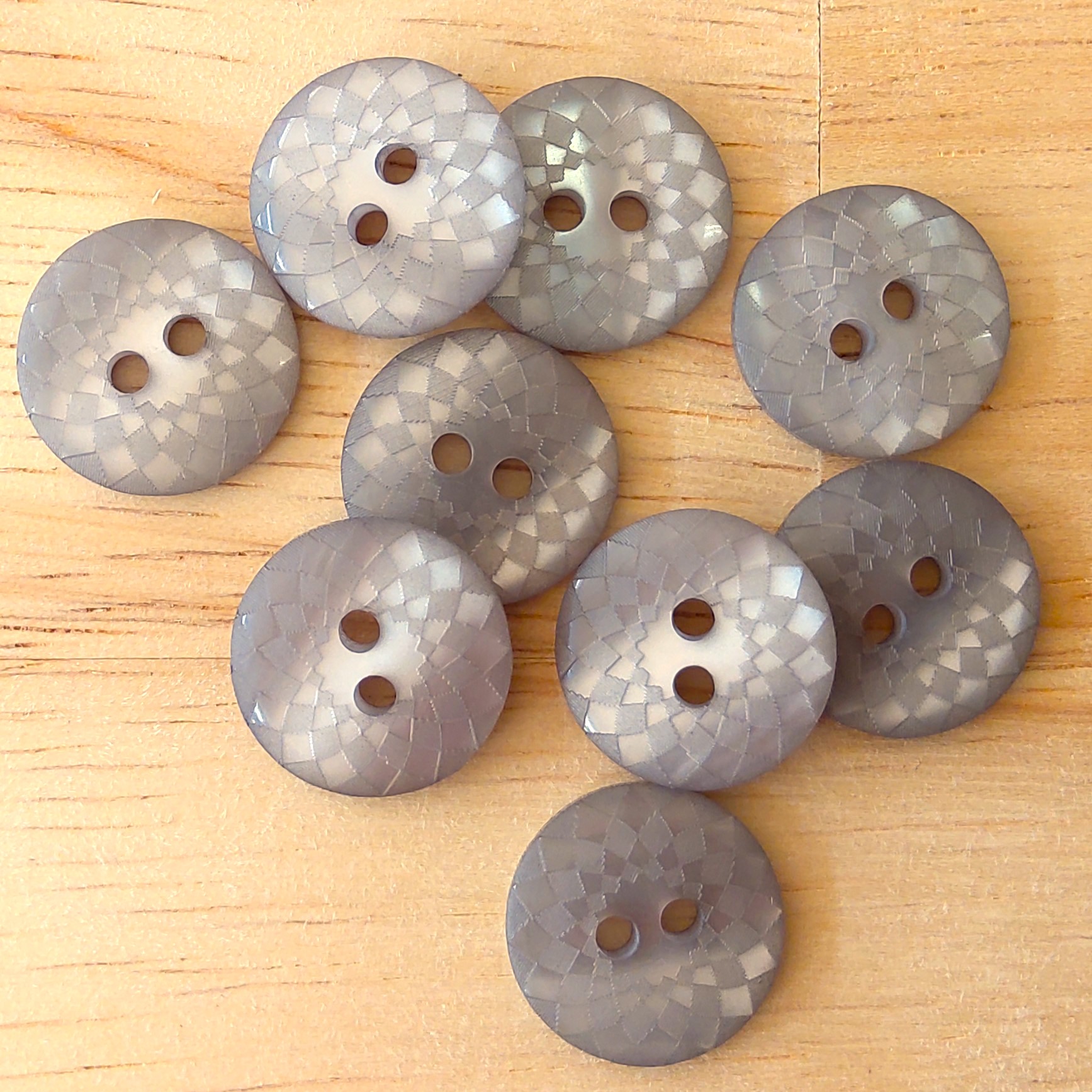 Boutons 15mm - Gris