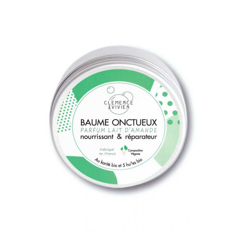 baume onctueux nourrissant et reparateur au lait d'amande format mini clemence et vivien 1