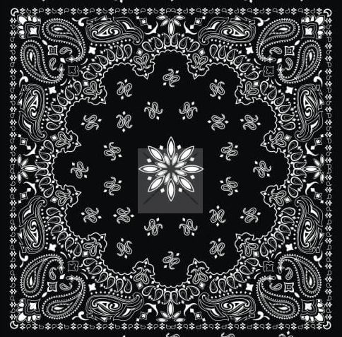 Panneau en polyester imperméable mandala noir et blanc 30x30cm