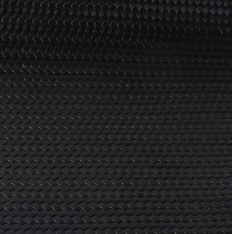 Coupon de simili cuir en maille torsadée noir 50x70cm