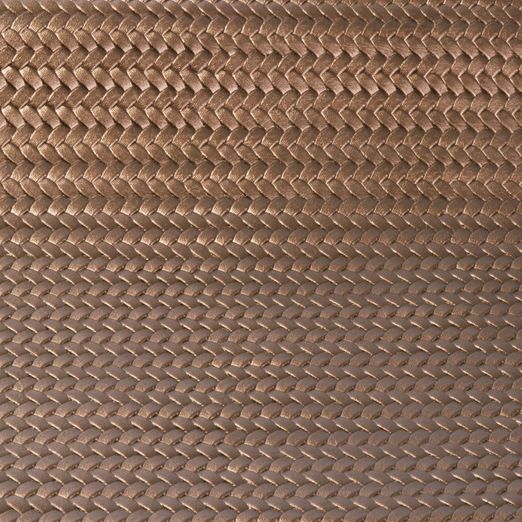 Coupon de simili cuir en maille torsadée bronze 50x70cm