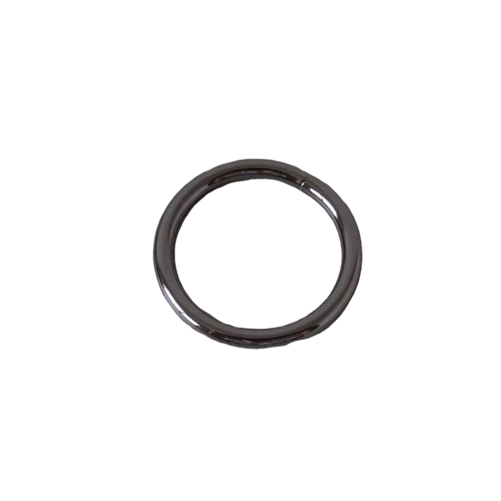 Anneau rond en 32mm noir gun - Lot de 2