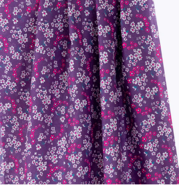 Coupon en coton imprimé PETIT PAN Hanako lilas
