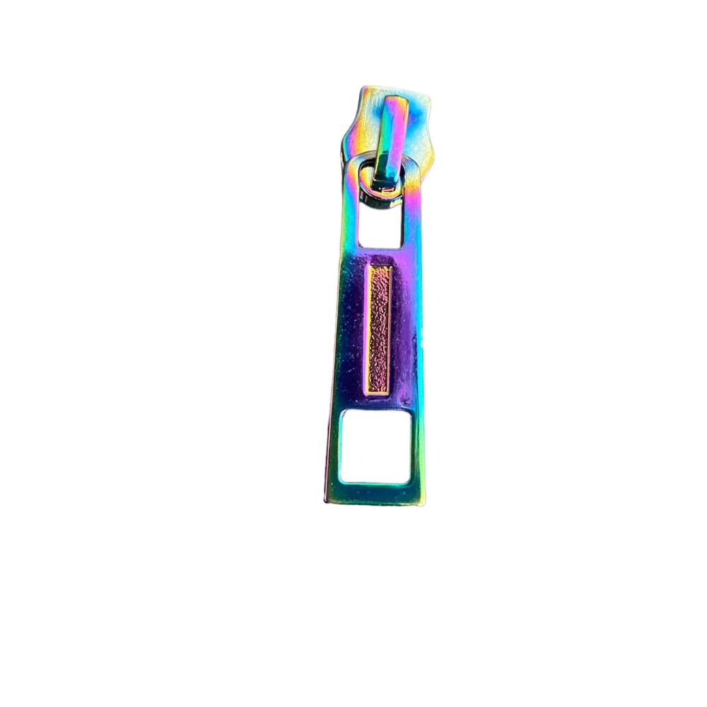 Curseur multicolore rectangle pour fermeture en 5mm