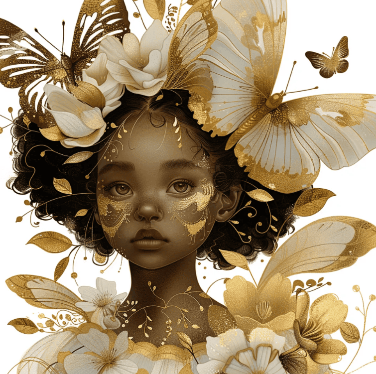 fille papillon