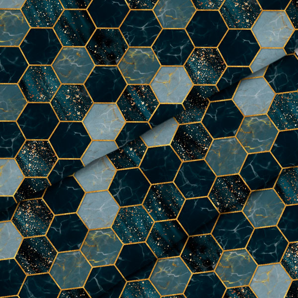 cpi 5050 nid d-abeille hexagonal or et bleu nuit