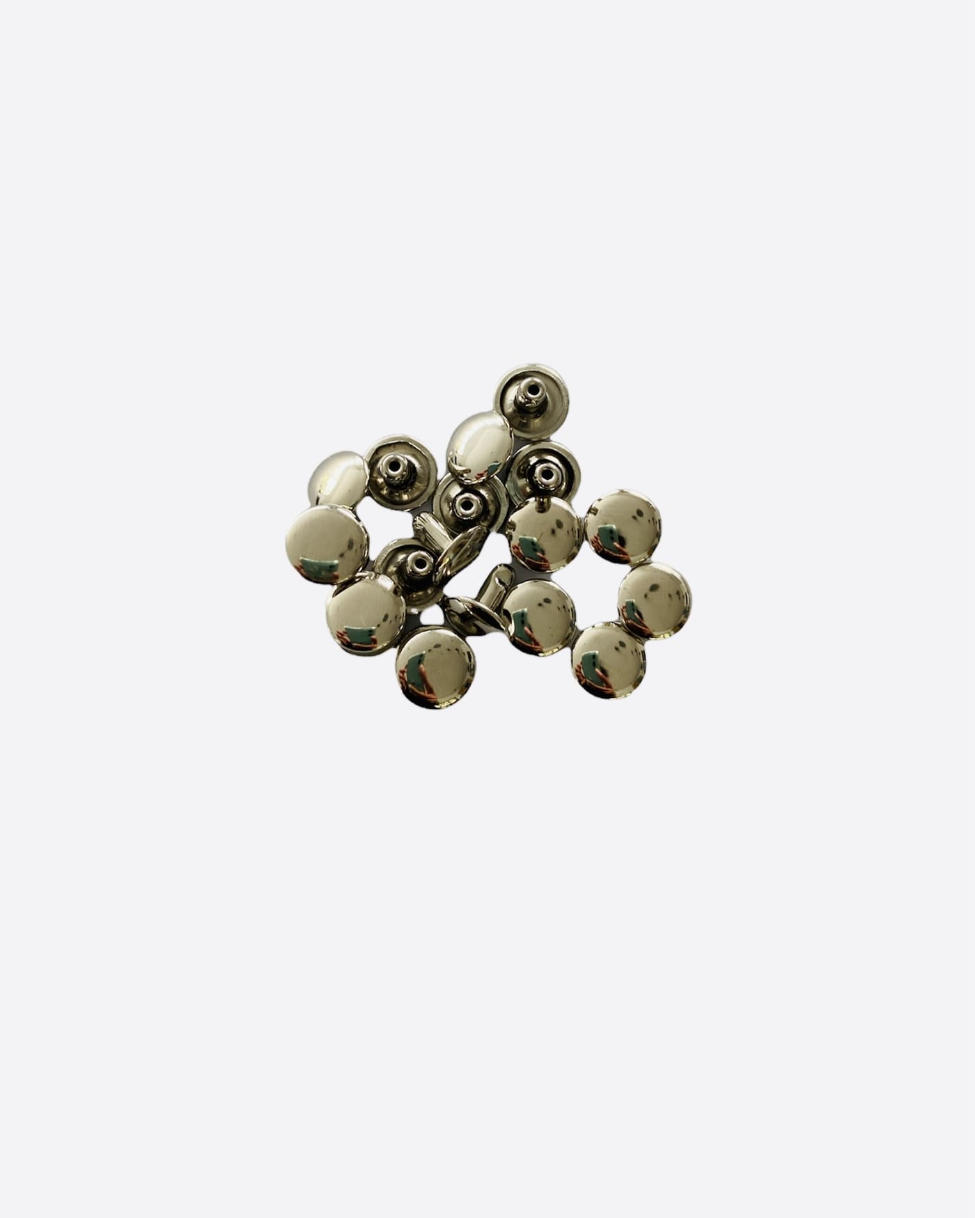 Rivet double calotte 9x8mm noir gun - Lot de 10