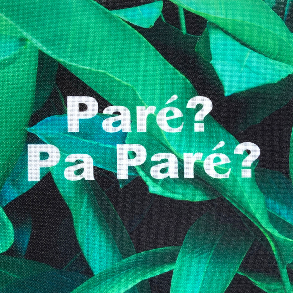 Panneau en polyester imperméable fond tropical vert : Paré? Pa paré? 20x20cm (Prêt ? ou pas?)