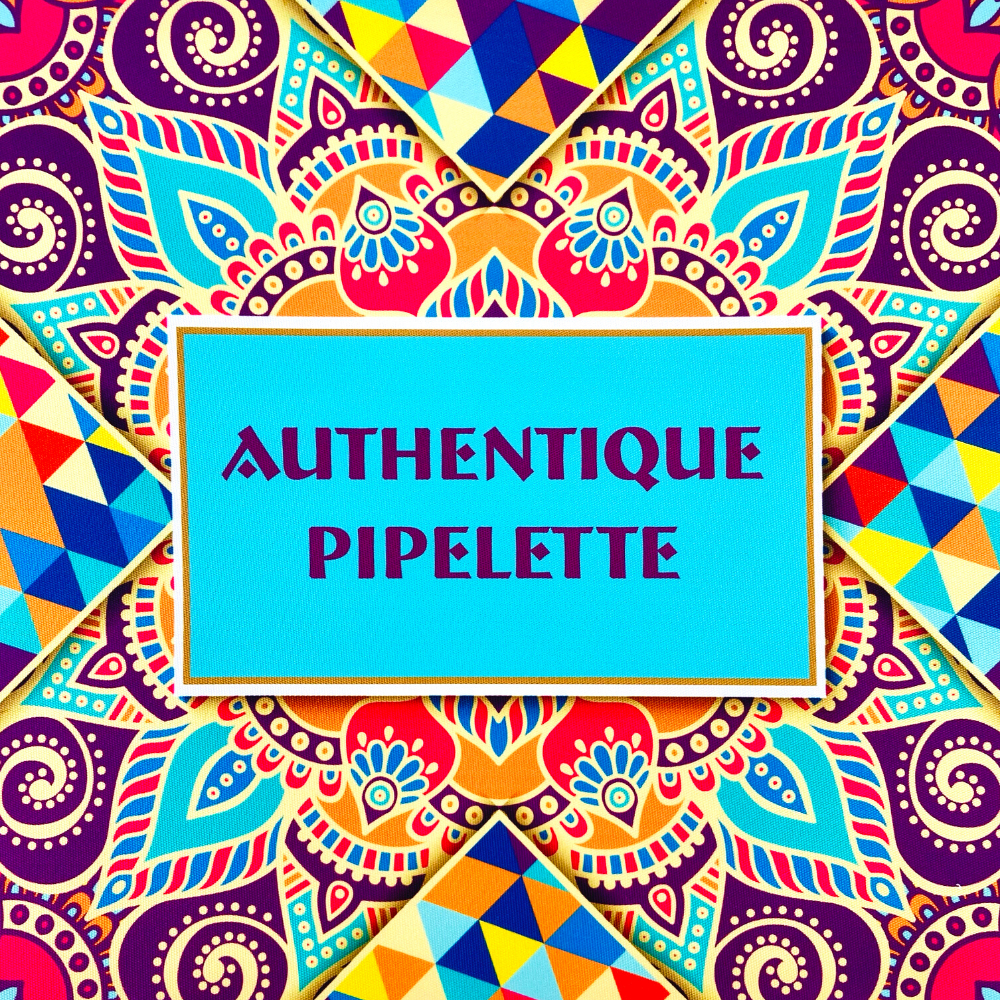 Panneau en polyester imperméable forme abstraite multicolore : Authentique pipelette 40x40cm