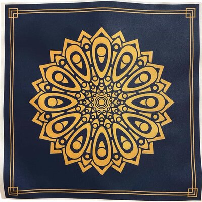mandala fond bleu