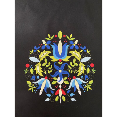 ppi 4050 fleurs abstraites multicolore fond noir face A
