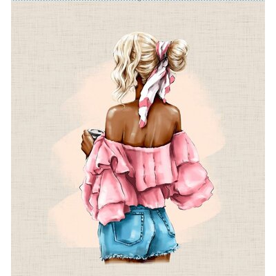ppi 5050 femme en rose et bleu de dos fond beige