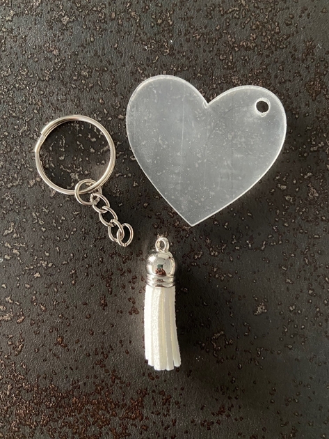 porte cle plexi coeur