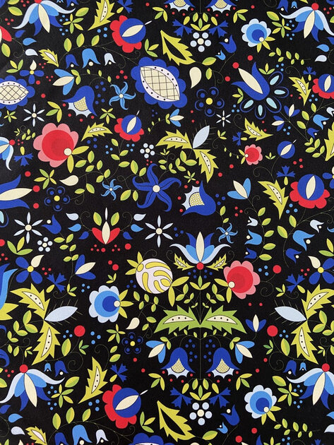 ppi 4050 fleurs abstraites multicolore fond noir face B