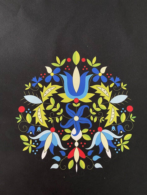 ppi 4050 fleurs abstraites multicolore fond noir face A