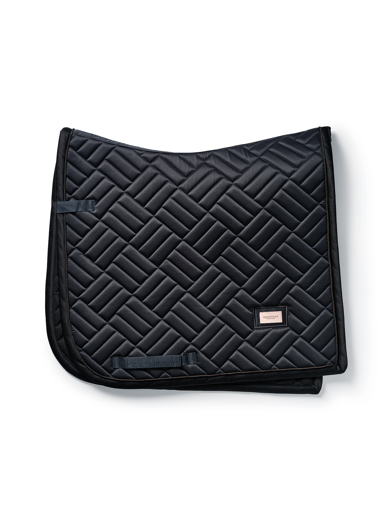 Tapis De Selle Modern White Dark Ocean Springen Equestrian Stockholm Blanc Gris Foncé 92664