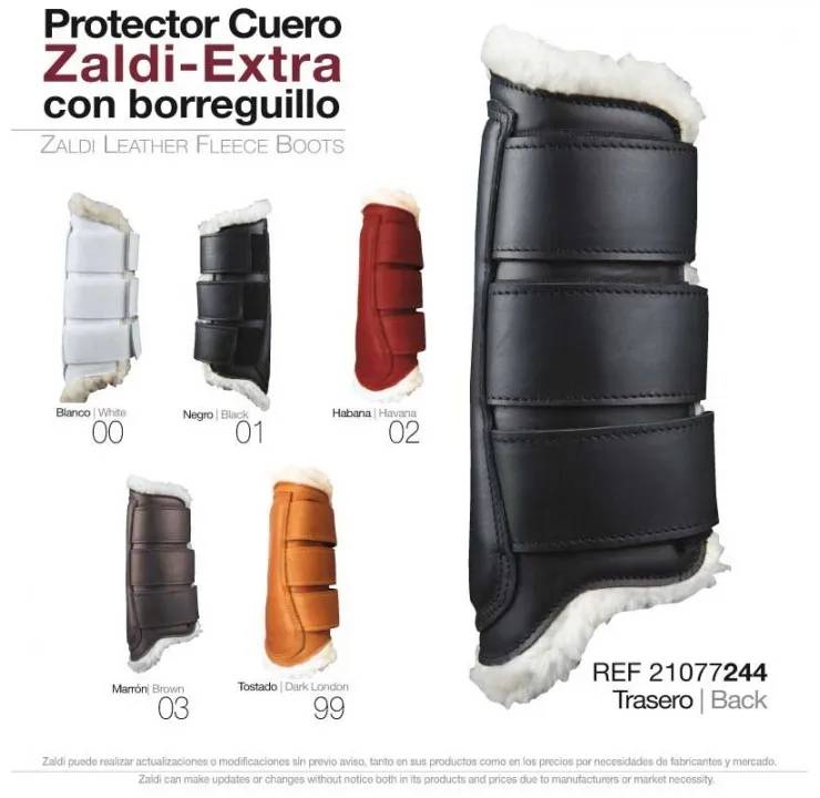 Sellerie battuta protections Zaldi guêtres postérieurs