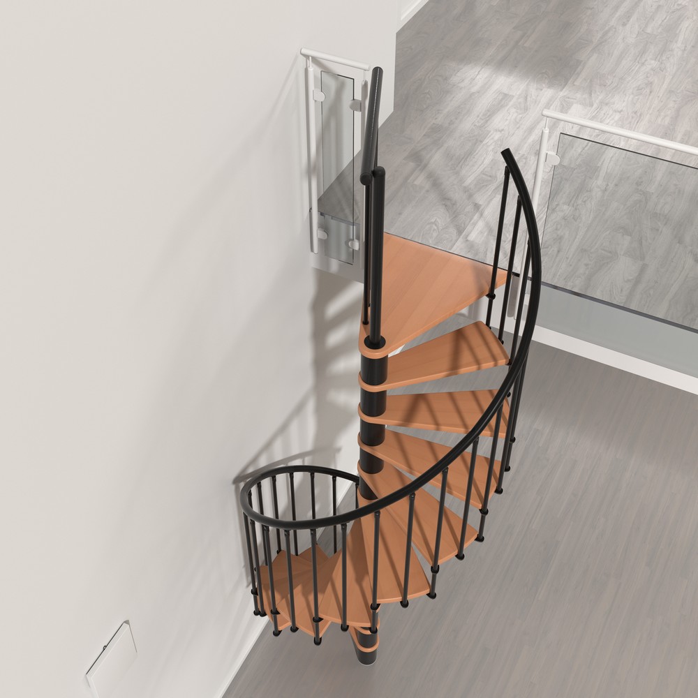 Peinture sur verre MuchoWow® - Un escalier en colimaçon sans fin - 90x120  cm 