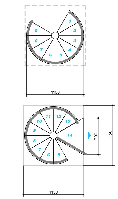 Plans-escalier-colimacon-diametre-110