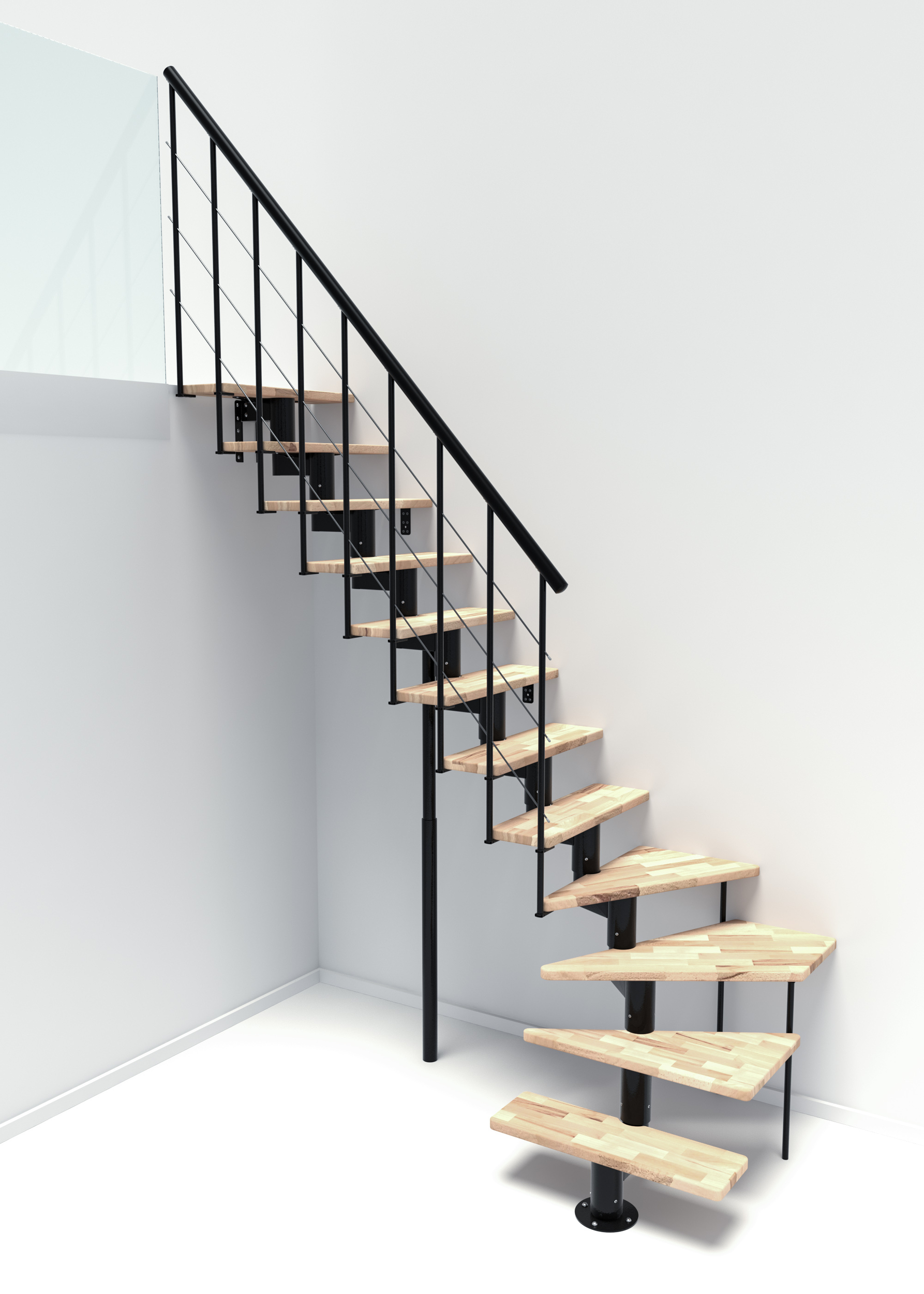 Escalier-quart-tournant-Minka-Comfort-noir