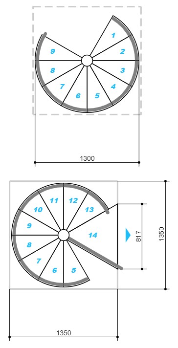 Plans-escalier-colimacon-diametre-130