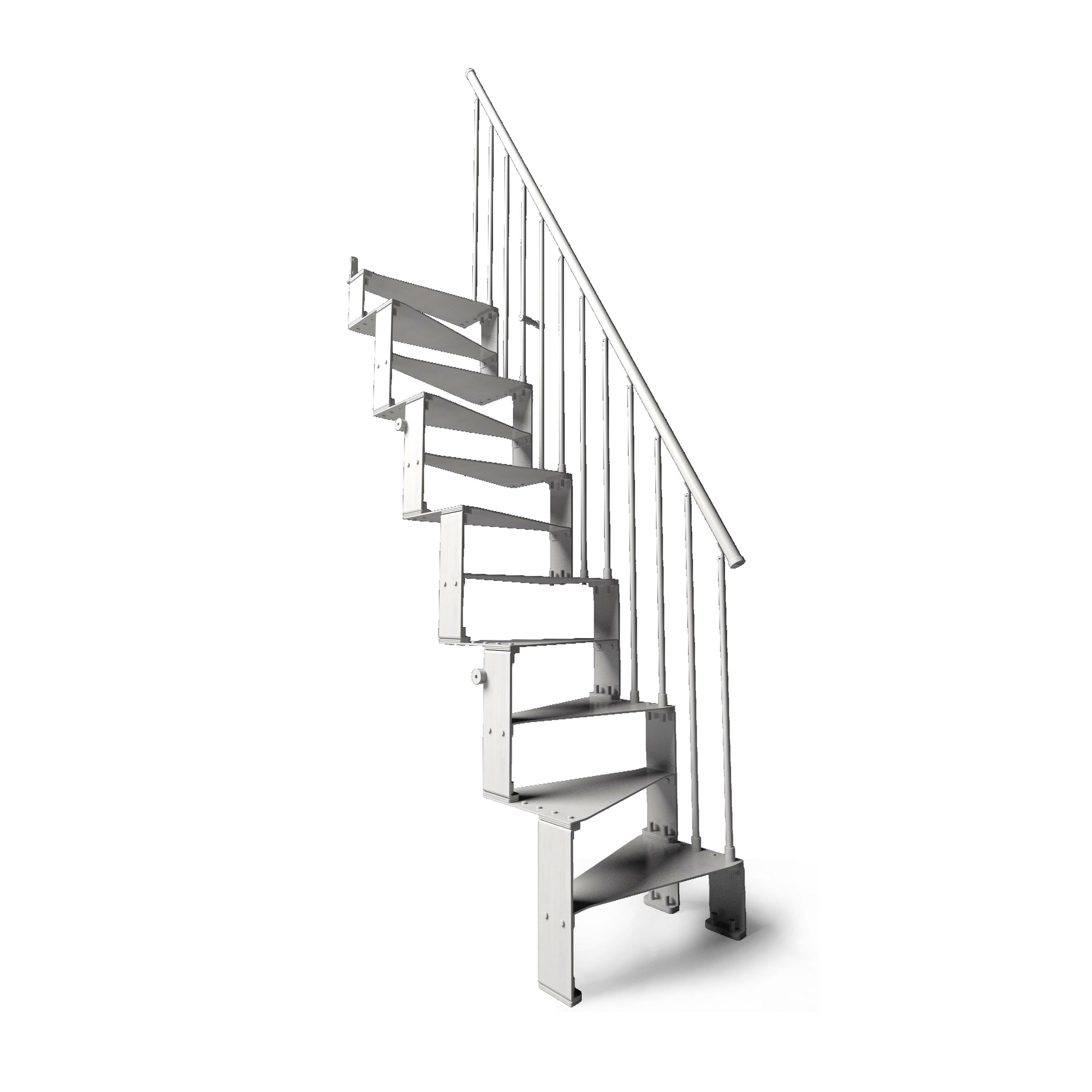 Escalier-gain-de-place-acier-blanc