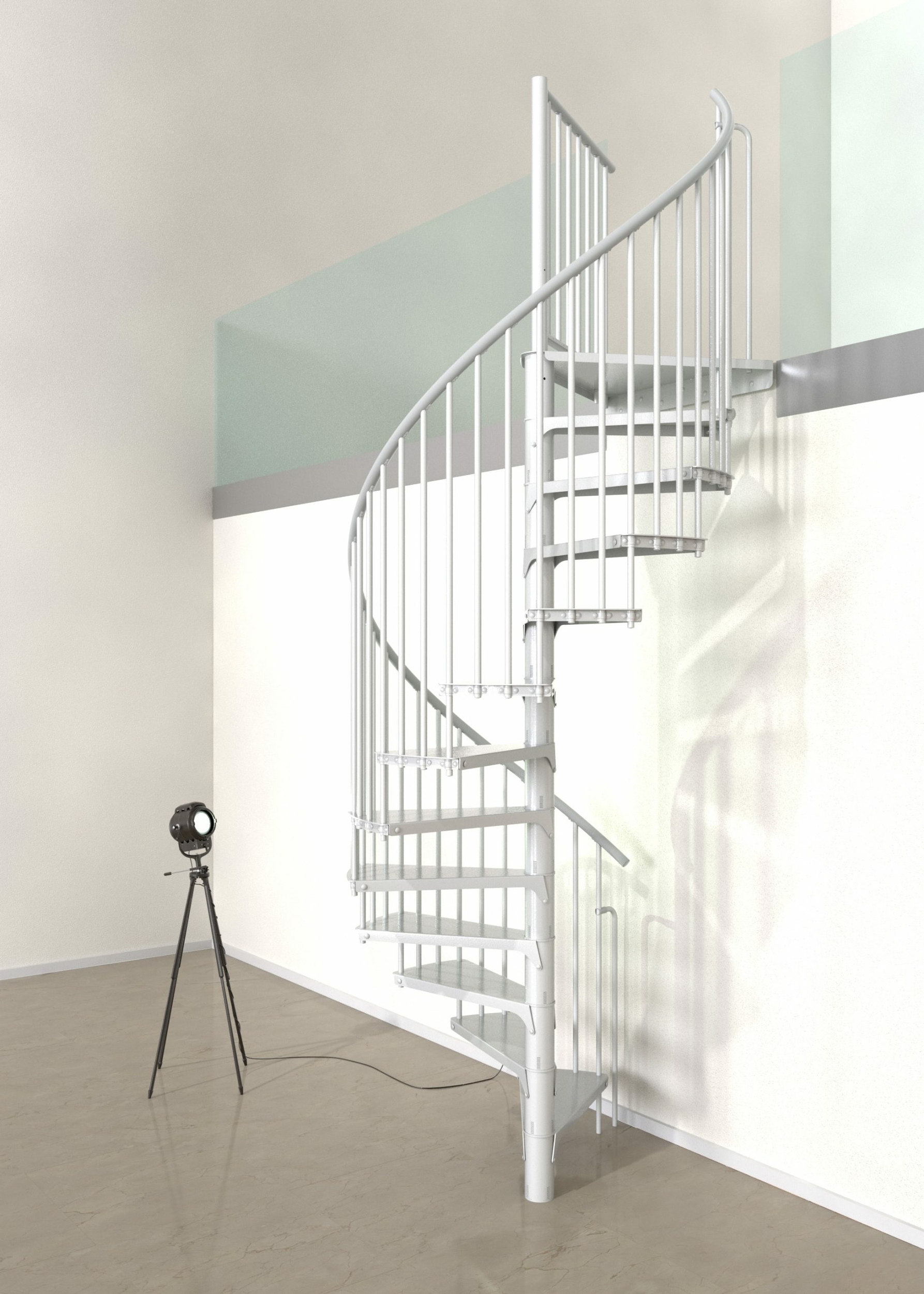 Escalier-colimacon-metal-blanc