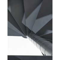 Escalier colimaçon en acier gris fonte Fontanot Slim Ø 150 cm