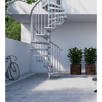 Escalier colimaçon extérieur en acier galvanisé Exterior Zink Ø 160 cm