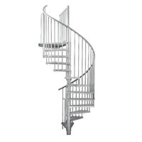 Escalier colimaçon extérieur en acier galvanisé Minka Rondo Zink Smart Ø 160 cm