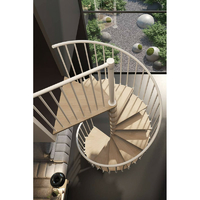 Escalier en colimaçon acier et hêtre Treppen Phola Ø 160 cm