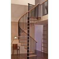 Escalier hélicoïdal Minka Spiral Decor en acier et hêtre massif Ø 160 cm