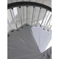 Escalier colimaçon d'extérieur en acier galvanisé gris clair Fontanot Sky Ø 160 cm