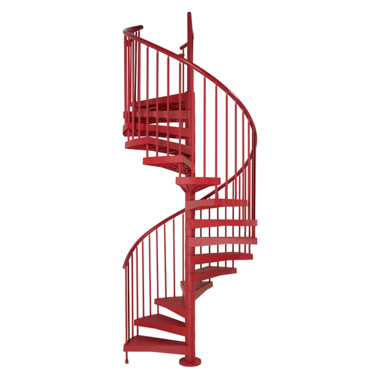 Escalier-colimacon-exterieur-rouge