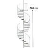 Escalier en colimaçon 2 étages en acier galvanisé Treppen Fribourg Ø 130 cm