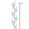 Escalier colimaçon en acier galvanisé et bois composite Treppen 3 étages Ø 160 cm