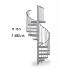 Escalier extérieur en colimaçon en acier galvanisé Treppen Fribourg Ø 160 cm