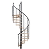 Escalier colimaçon en acier noir et bois Minka Venezia Smart Ø 100 cm