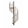Escalier colimaçon Minka Venezia en acier et main courante hêtre massif Ø 140 cm