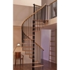 Escalier hélicoïdal Minka Spiral Decor en acier noir et hêtre massif Ø 140 cm