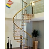 Escalier en colimaçon Minka Venezia en hêtre massif et acier Ø 120 cm
