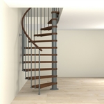 Escalier-semi-colimacon-acier-gris