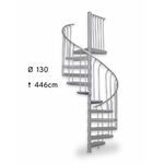 Escalier colimaçon d'extérieur en acier galvanisé Treppen Fribourg Ø 130 cm